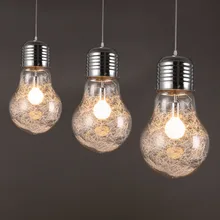 Brief Personalized Glass Big Bulb Pendant Light Bar Counter Aisle Lights Pendant Lamps Dia15cm 25cm 30cm