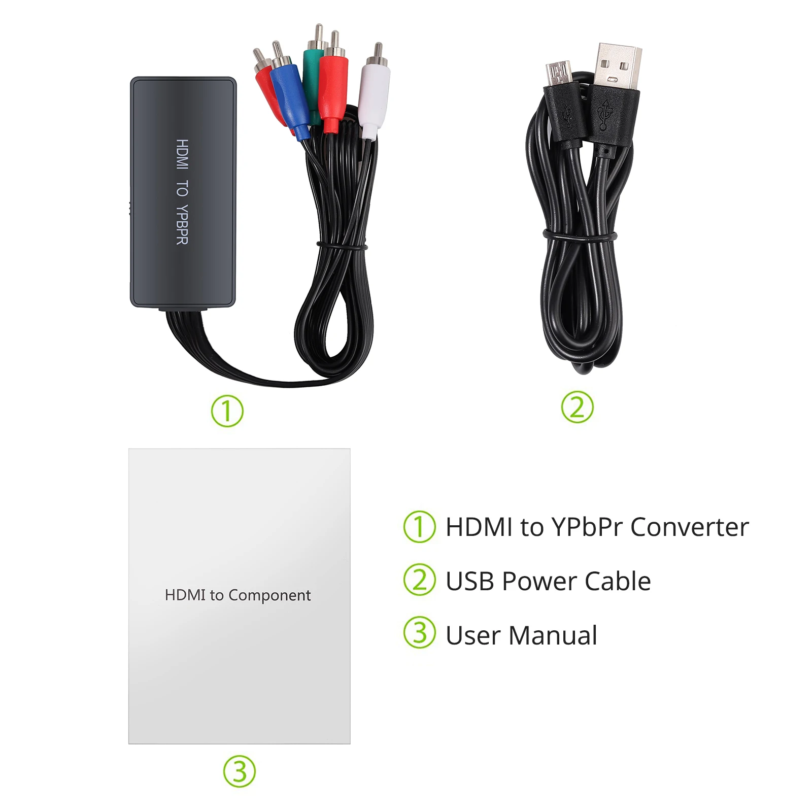PROZOR HDMI конвертер YPbPr к 5RCA RGB с компонентным видео кабелем поддержка 1920x1080P