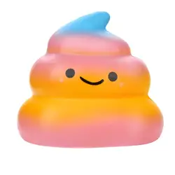 Вязкой Squishies Kawaii Радуга Poo супер замедлить рост крем Ароматические стресса игрушки Хлюпать детские игрушки-антистресс для SqueezeM5