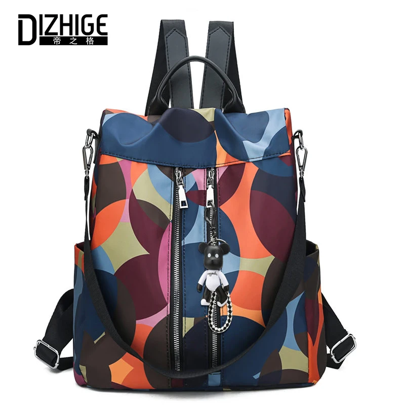 

DIZHIGE Brand Luxury Waterproof Oxford Women Anti-theft Backpack High Quality School Bags For Women Multifunctional Pendant Bag