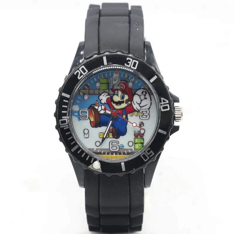 2018 New super mario watch Quartz Kids Sports fashion cartoon Watch Wristwatch Boy Students Christmas silicone watch