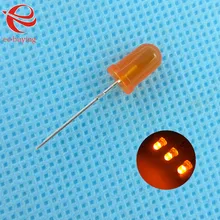 5 мм светодиодный оранжевый разомкнутый круг светоизлучающие диоды лампа шарик dip-разъем-в сквозное отверстие лампы широкий угол 5 мм 50 шт./партия