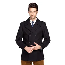 2016 new winter woolen coat jacket men’s clothing brand in the long paragraph Slim lapel woolen coat Men WZ104