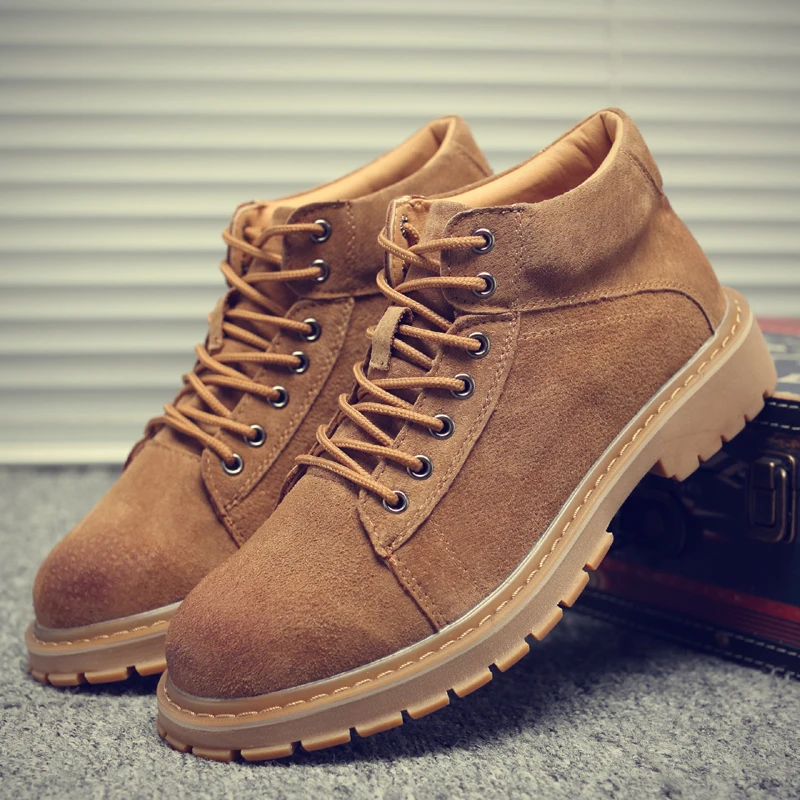 

Winter thickening warm warm British fashionable workwear men's shoes casual Martin shoes european-style leather ankle boots