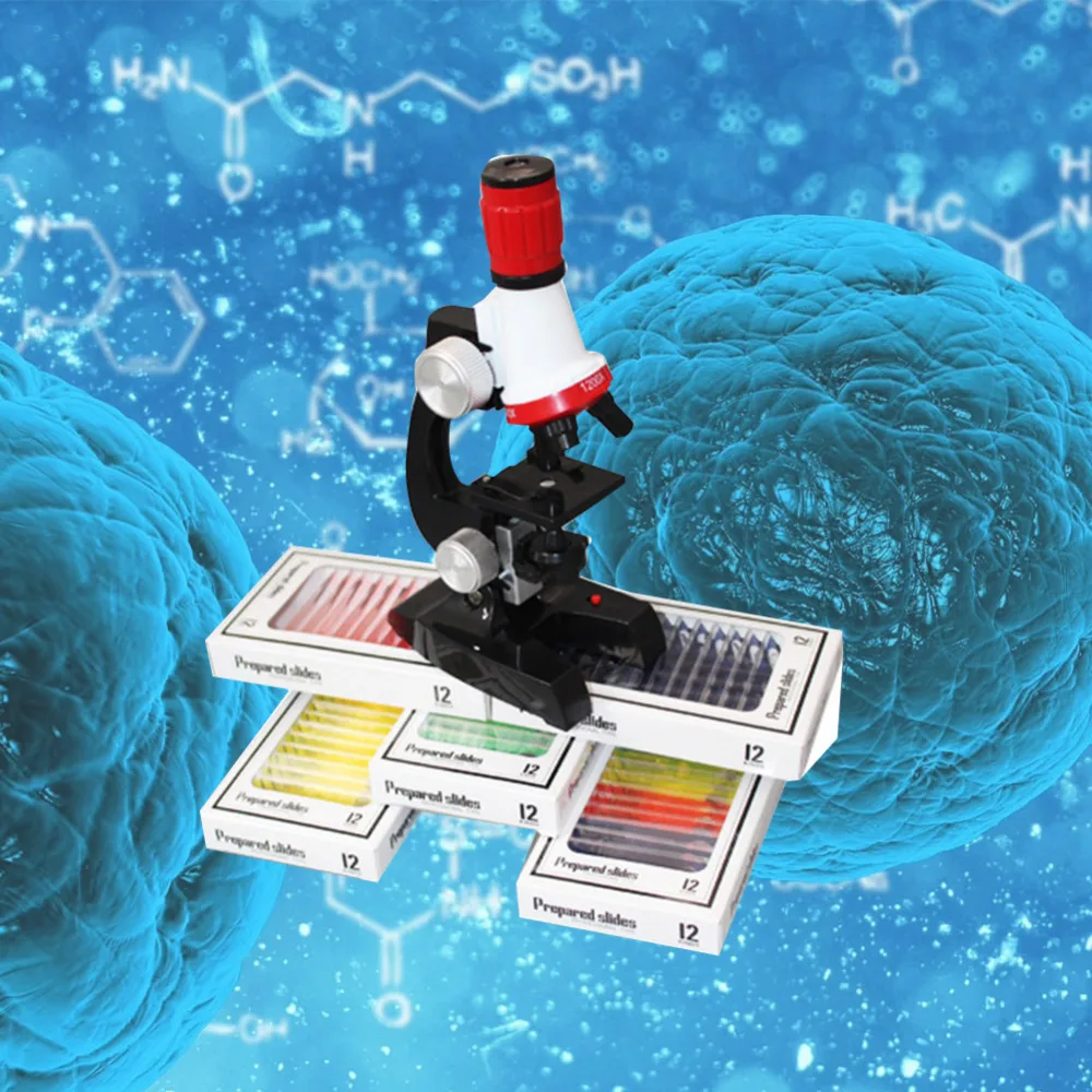 12 шт. микроскоп аксессуар пластик животное образец растения слайд набор для детей биологическое образование