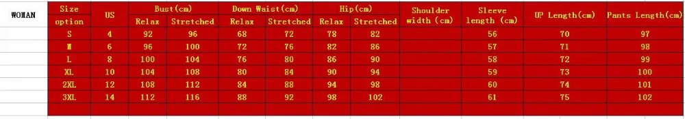 christmas family pajamas size chart (1)