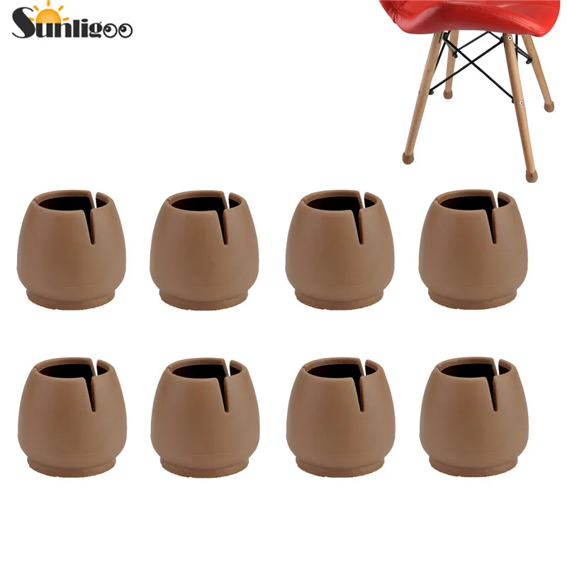 

Sunligoo Transparent Chair Leg Caps Anti-slip Prevent Scratches Square Silicone Table Furniture Leg Feet Tips Covers Caps 8pcs