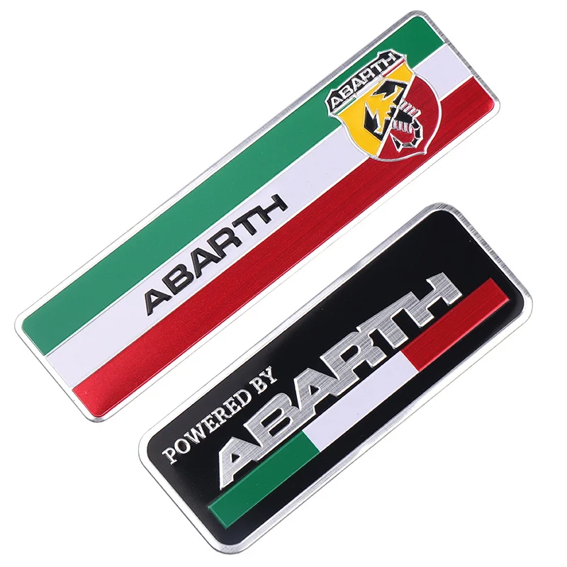 

Car Aluminum Alloy Badge Sticker Emblem Decal car stickers For FIAT abarth 500 Punto Stilo 124 125 695 OT2000 Car styling