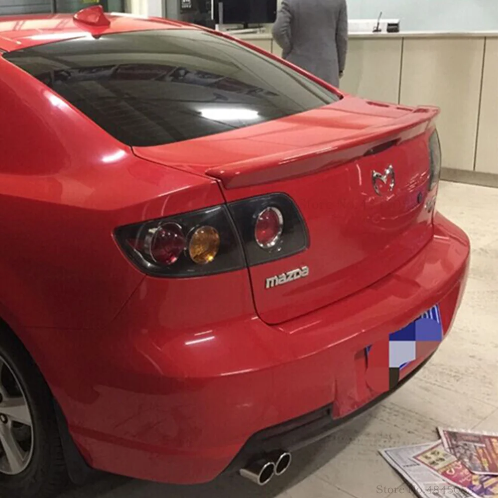 Подходит для Mazda 3 M3 черный спойлер 2006 2010 автомобильные аксессуары ABS пластик