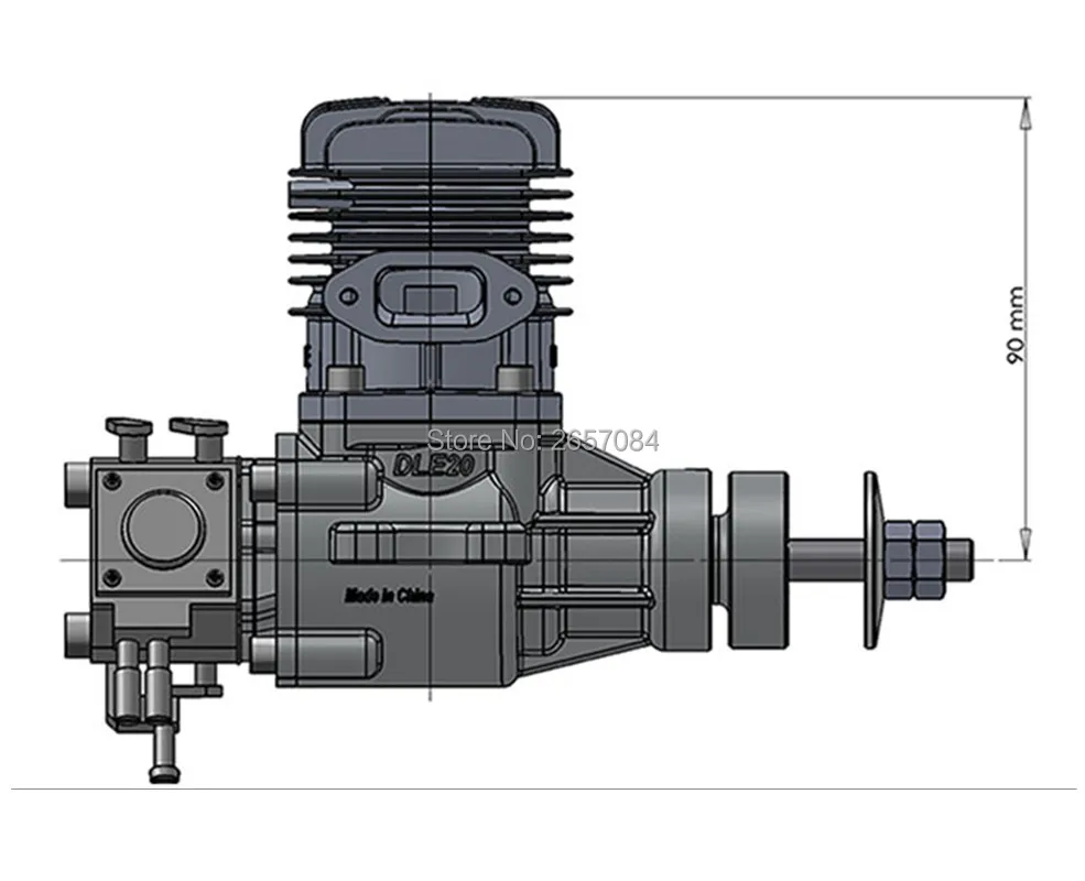 DLE20 20cc газовый двигатель для радиоуправляемого самолета фиксированная модель крыла однотактный два выхлопа ветер холодный руки начать после удара