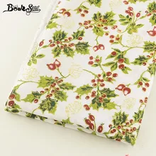 Booksew Лен Ткань Новогодние товары листья Дизайн 50x150 см метр ткани Вышивание DIY для мешок скатерть Подушка украшения дома чулок