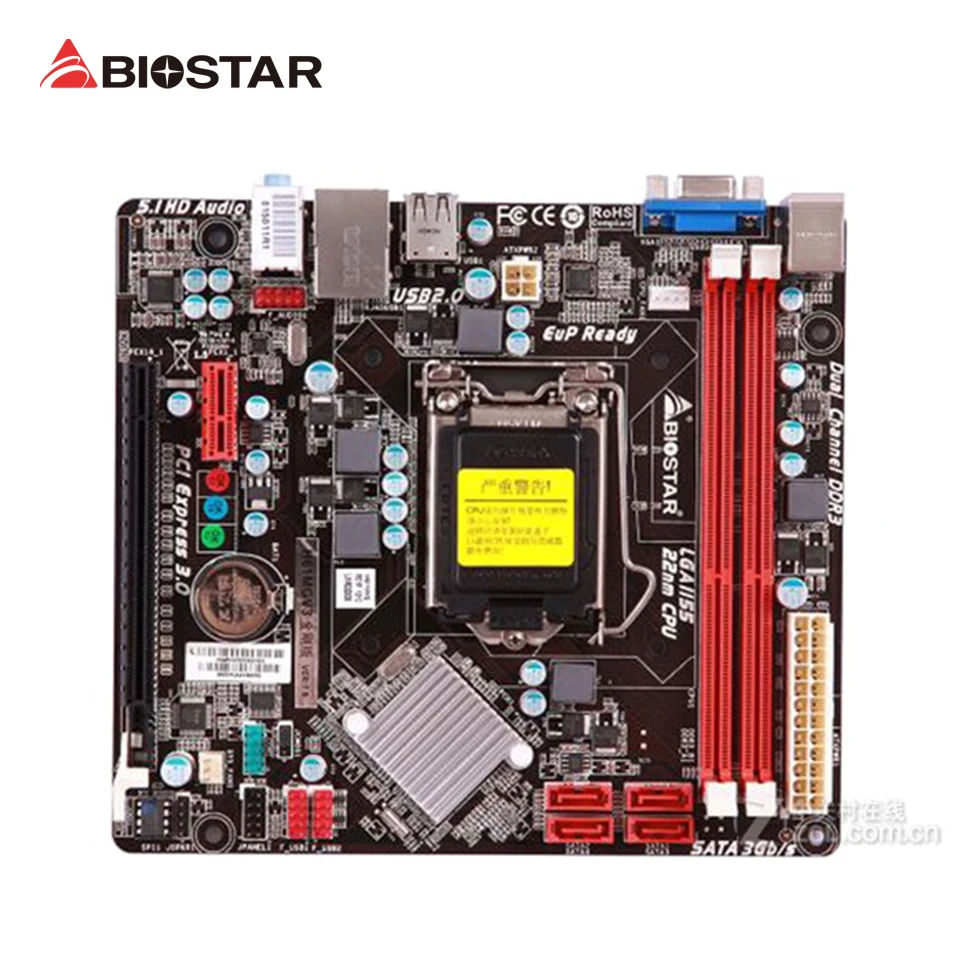 

BIOSTAR H61MGV3 Desktop Motherboard H61 LGA 1155 i7 i5 i3 DDR3 16G SATA2 USB2.0 Micro-ATX
