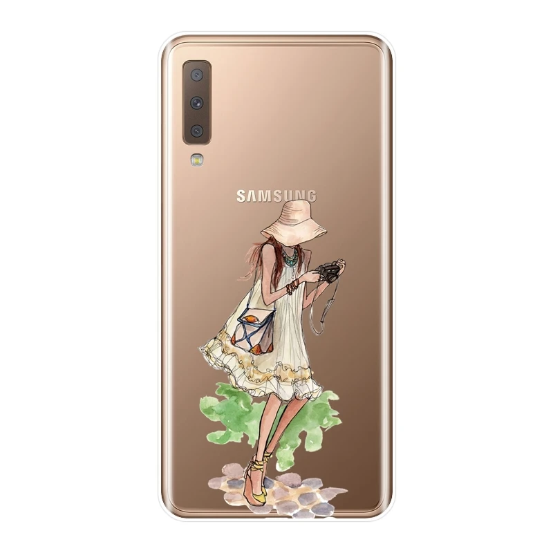 Мягкий чехол для телефона Samsung Galaxy A3 A5 A7 2016 2017 силиконовый мультяшный A6 A8 Plus 2018