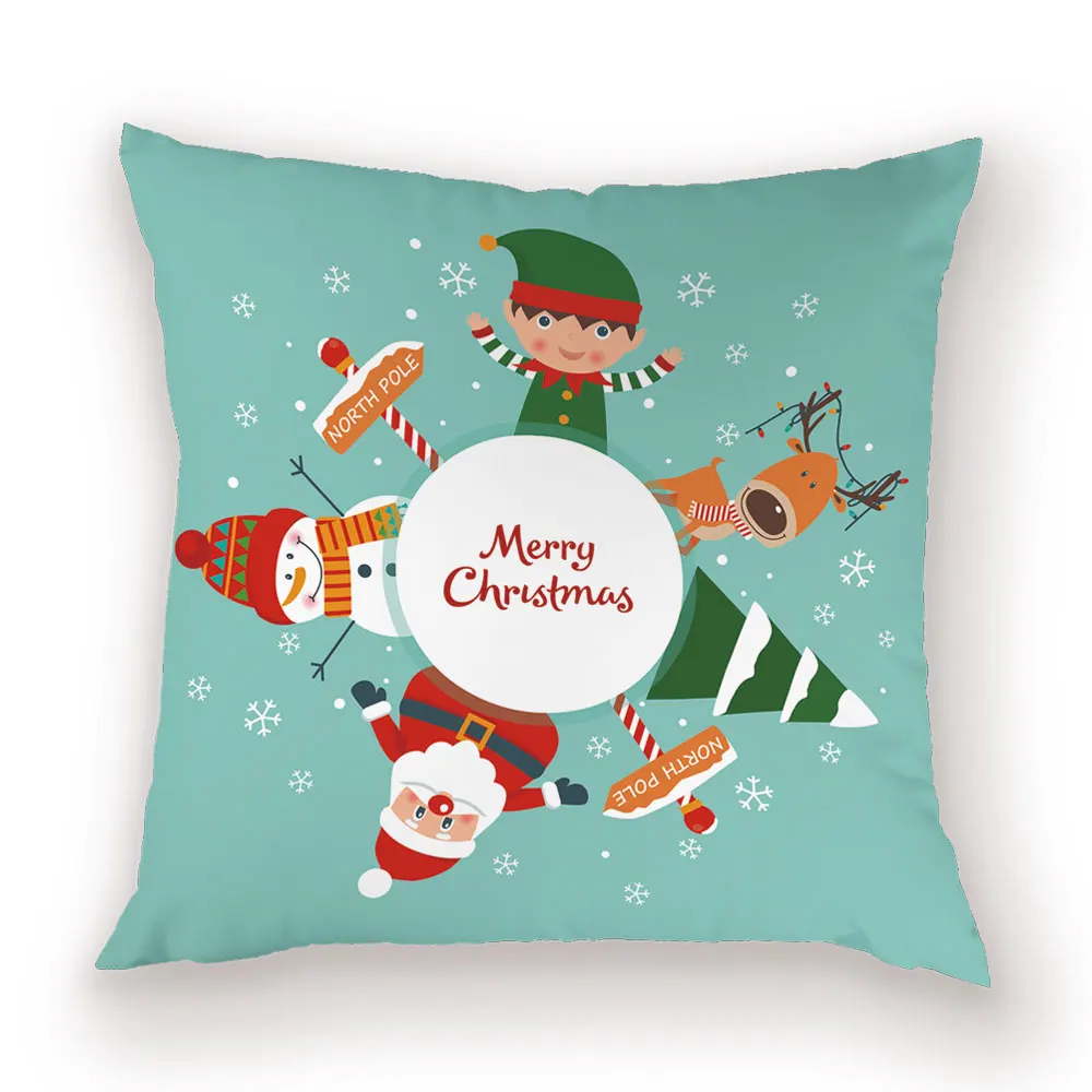 Happy Throw Pillow Cover Holidays Decorative Cushion Covers Halloween Christmas Festival Home Decor Living Room Pillows Case - Цвет: L770-2