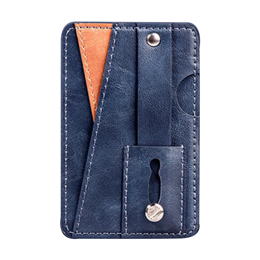 

Pouch Credit Card Phone Wallet Slim Portable Compact Multifunction Back Pocket Universal Card Holder PU Leather Adhesive Sticker