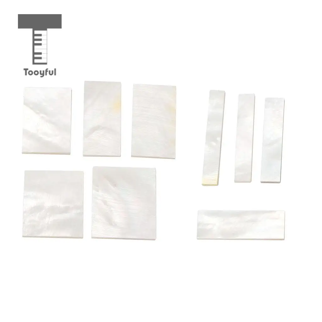 Tooyful DIY Inlays Material White Shell Block for Guitar Fingerboard Fretboard Neck