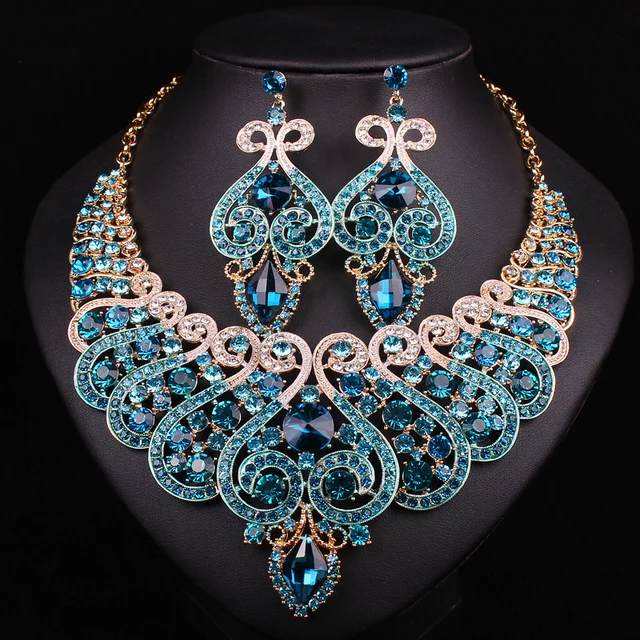 اطقم كرستال New-Bridal-Jewelry-Sets-Wedding-Necklace-Earring-For-Brides-Party-Accessories-Gold-Plated-Crystal-Indian-Decoration.jpg_640x640