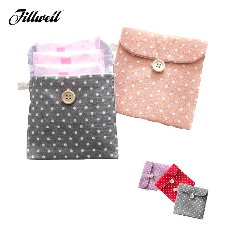 Sanitary Pad Napkin Holder Storage Bag Case Pocket Diaper Girl