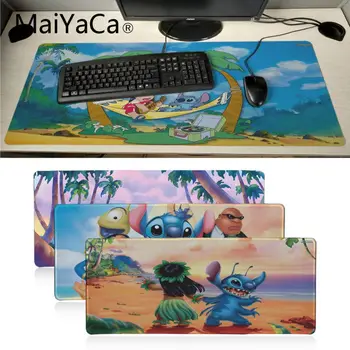 

MaiYaCa Boy Gift Pad Lilo Stitch Natural Rubber Gaming mousepad Desk Mat Large Lockedge Mouse pad Laptop PC Computer muismat