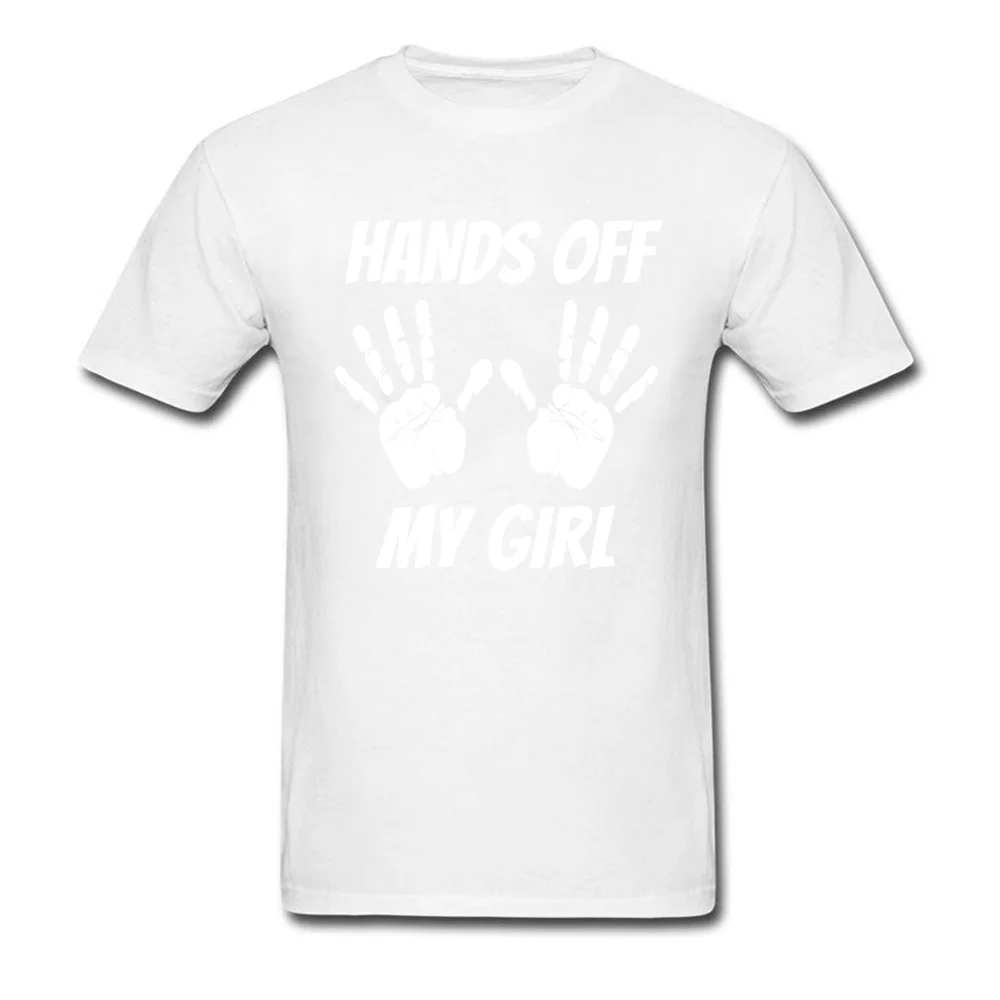 HANDS OFF MY GIRL Fitness Tight NEW YEAR DAY Pure Cotton Crewneck Student Tops T Shirt Sweatshirts Coupons Short Sleeve T-Shirt HANDS OFF MY GIRL white