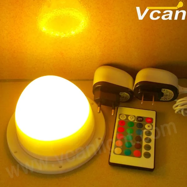

Fast DHL rgb 16 colors rechargeable battery operated led light with remote controlled