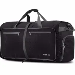 Gonex 80L модные для мужчин Путешествия Duffle Сумки Большой нейлоновая сумка чемодан Packable Сумочка для спортзала выходные отдых бизнес поездки