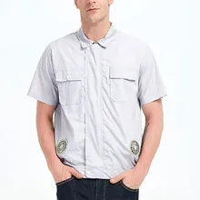 Air Conditioning Clothe Fan Jacket Cooling Conditioned Fan Jacket Outdoor Temperature Cooling Working Fishing Hunting Clothe