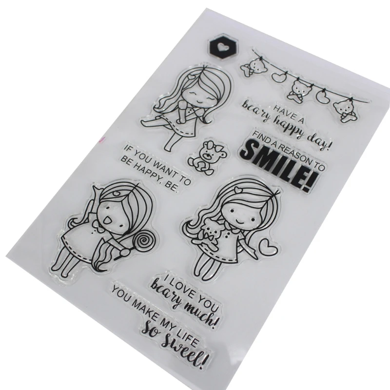 

Transparent Silicone Clear Rubber Stamp Cling Diary Scrapbooking Card DIY Decor