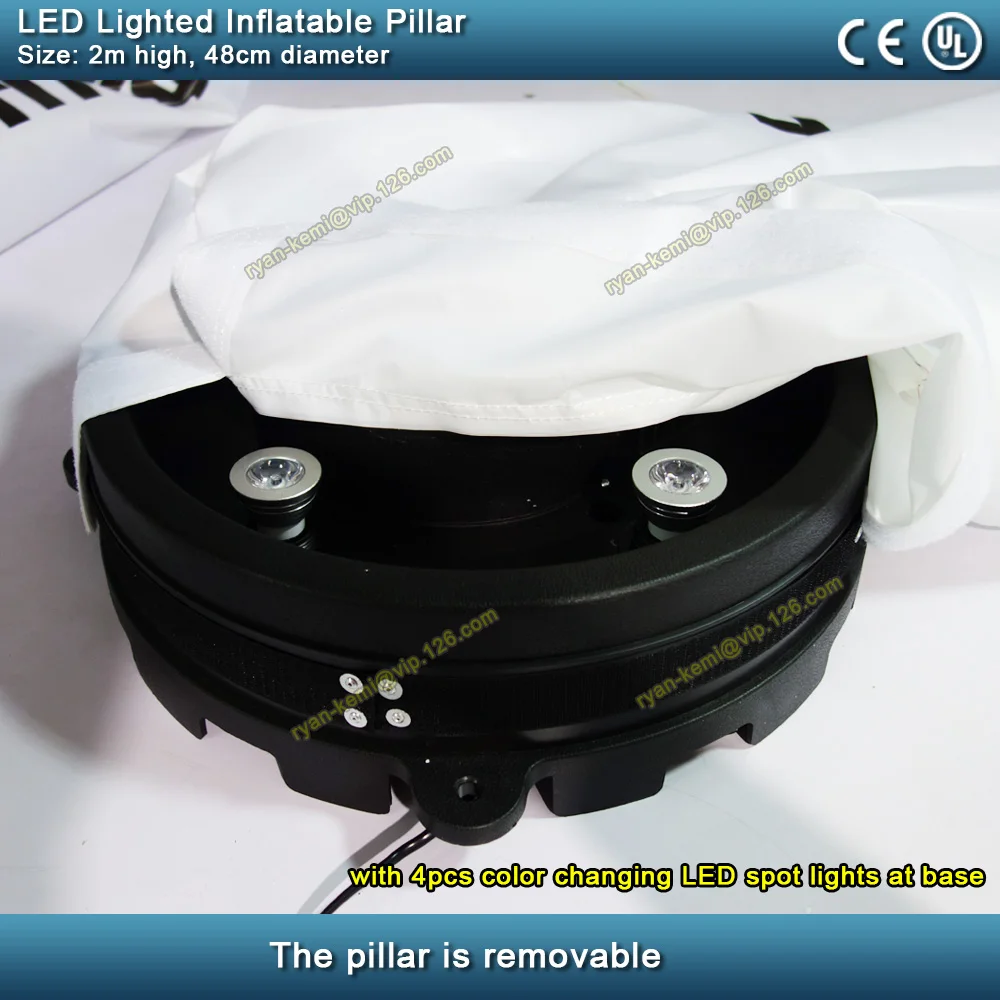 blower of LED lighted inflatable pillar
