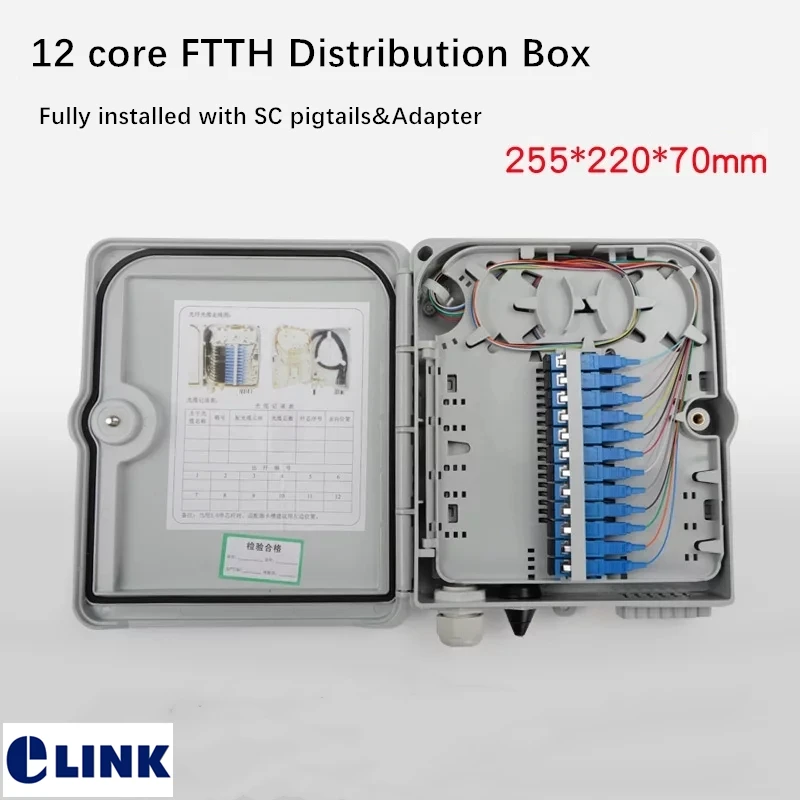 Caja De Distribuci n FTTH De 12 N cleos Totalmente Instalada Con 