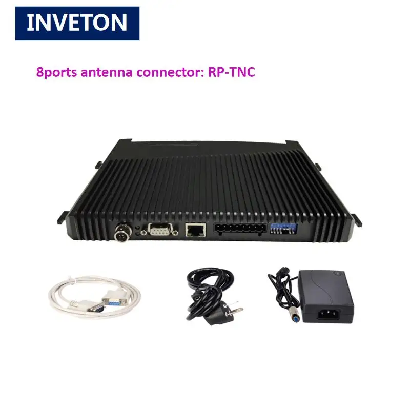 Фиксированный impinj uhf rfid считыватель 8 портов складские товары отслеживание ethernet