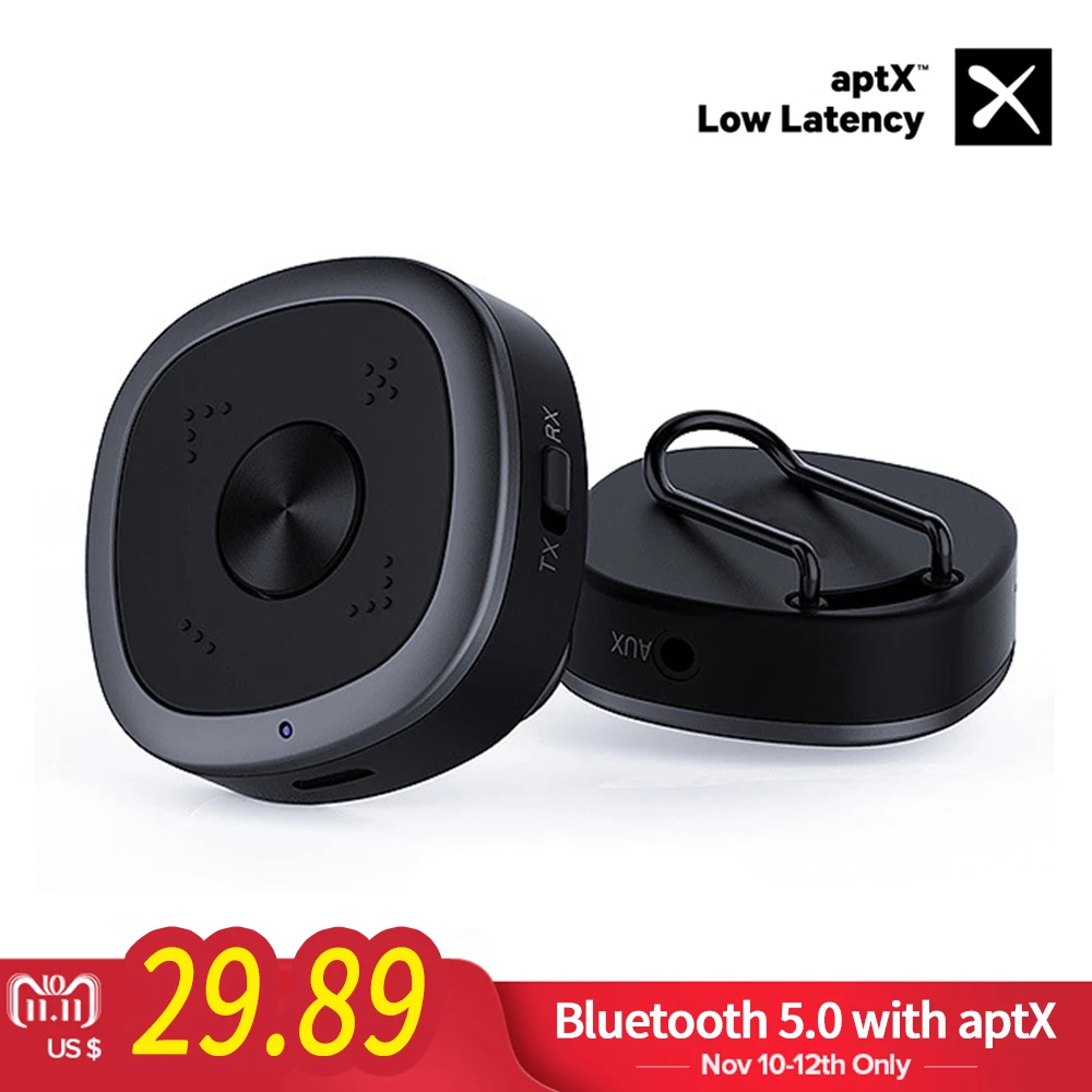 

Bluetooth 5.0 Audio Receiver Transmitter Wireless 3.5MM 2 In 1 aptx HD Adapter CSR APT-X Low Latency With AUX For Car Smart TV