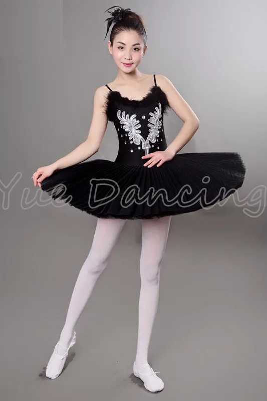 Для женщин Взрослый балетное платье Ballerine танец платье сценический костюм черный/белый; балетная Одежда для девочек профессиональная балетная пачка танцевальная одежда