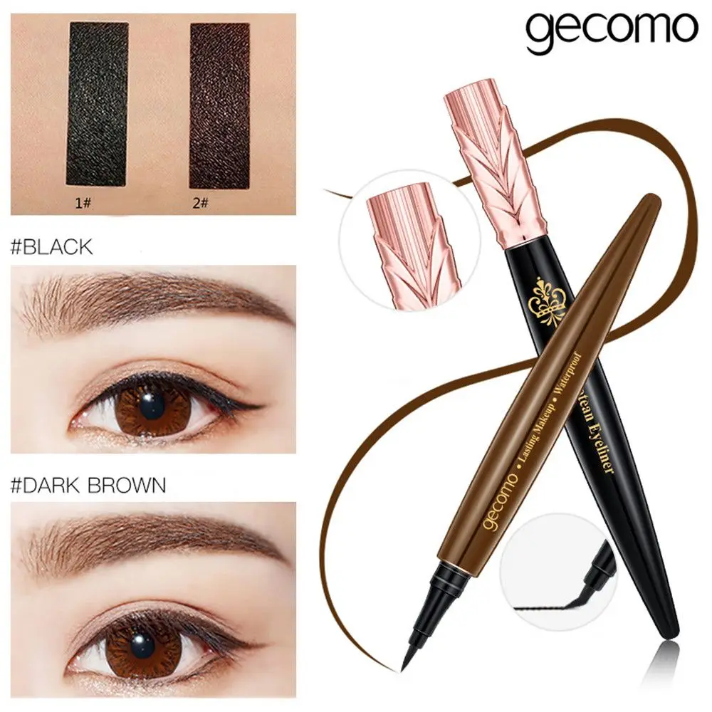 1pc Natural Black Liquid Eyeliner Pen Dark brown Long Lasting