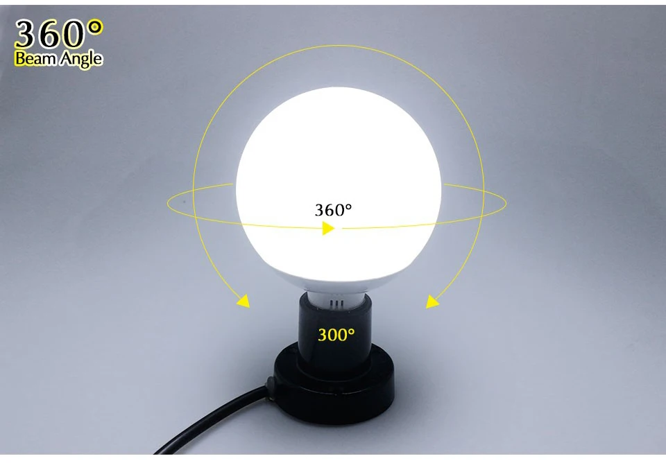 Hontiey E27 светодиодный светильник, 220 В, 7 Вт, 9 Вт, 12 Вт, 15 Вт, 360 °, круглый светильник, настольная лампа, освещение из бисера, высокая яркость, теплый белый