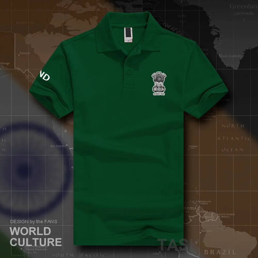 Индийская индийская мужская рубашка поло с коротким рукавом, белые брендовые рубашки с принтом для страны, хлопок, новая коллекция 20