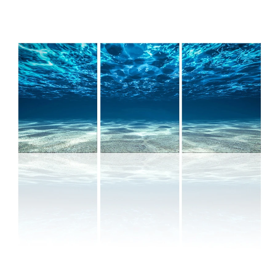 3 panels canvas ocean painting Blue Ocean Wall Art Picture Seaview