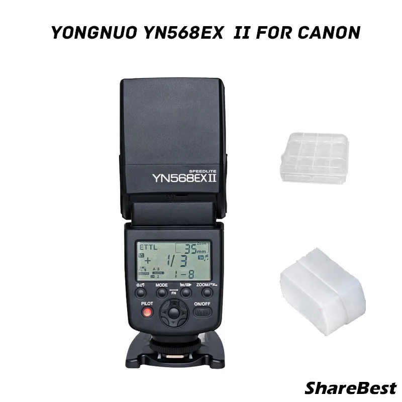 Светодиодная лампа для видеосъемки Yongnuo YN-568EX II объектива Цифрового Фотоаппарата Canon, YN 568Ex HSS Вспышка Speedlite YN 568 5 dmarek III 5dmarkii 5D 7D 60D 50D 600D 550D 500D 450D 400D