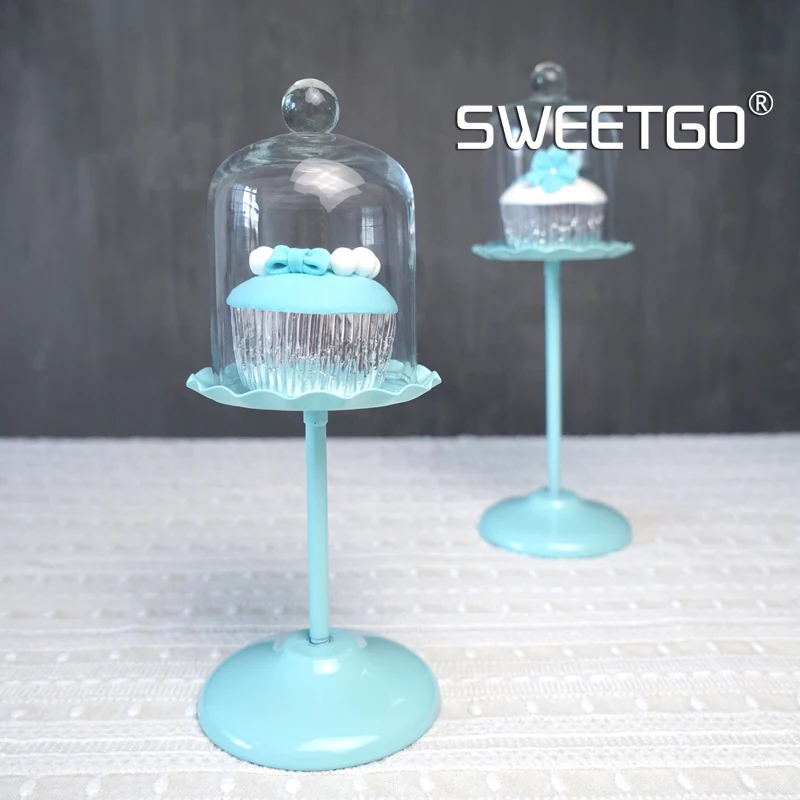 The Wedding Dessert Platform Pendulum Prop Mini- Cake Frame WROUGHT IRON High Foot A Snack Pedicel Blue Disc | Дом и сад