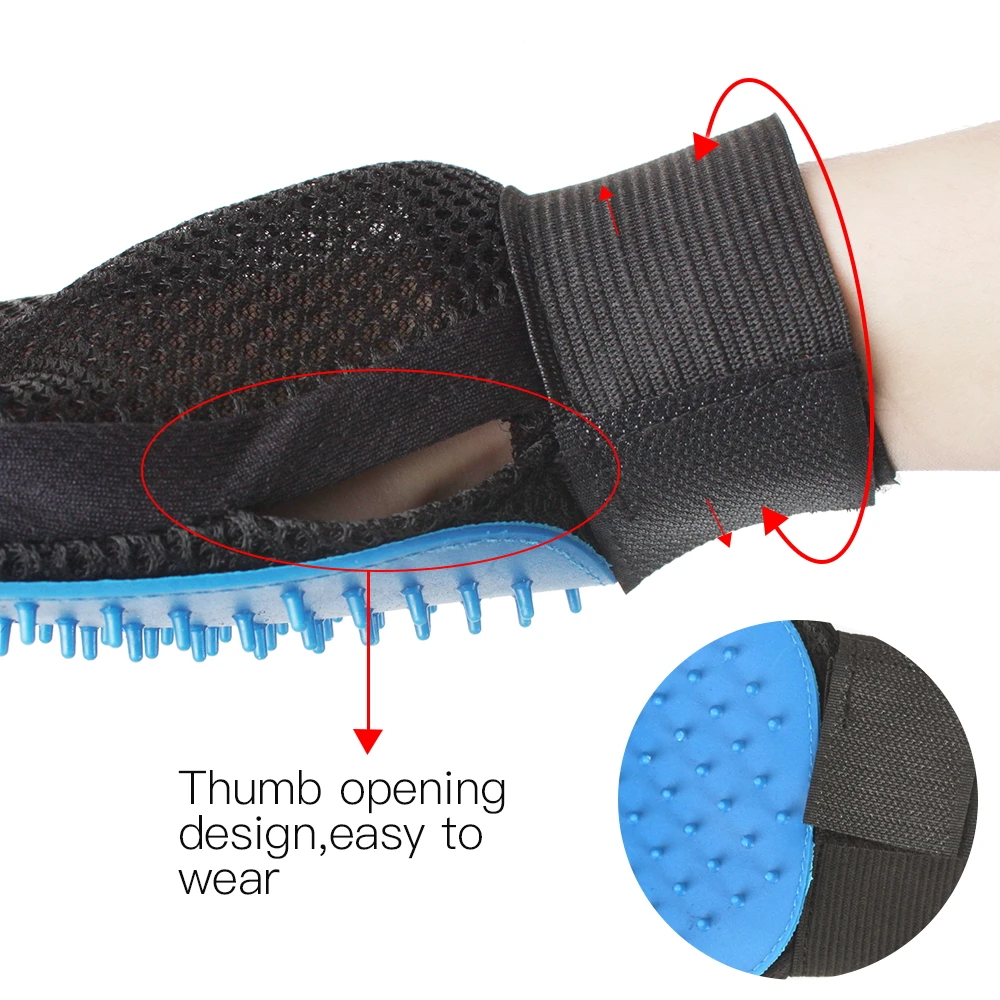 Silicone Gentle Efficient Pet Brush Gloves