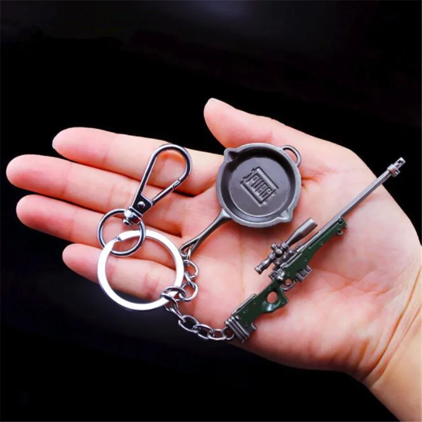  Game PUBG Level 3 Frying 98K AWM Playerunknown's Battlegrounds Cosplay Props Alloy Armor Model Key 