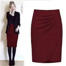 Новые Классические модные юбки, однотонные, облегающие шерстяные юбки, большие размеры XXXL