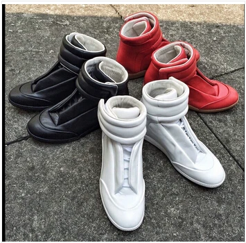 Big size Men Flat Sneakers Maison Martin Margiela Leather High Tops Tenis  Zapatillas Hombre Fashion Sport Ankle Boots with box|sizing solar power  system|size ssize 6 football boots - AliExpress