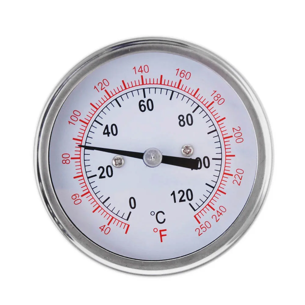 Stainless Steel Analog Thermometer Gauge for Oven Grill BBQ Dual Scale