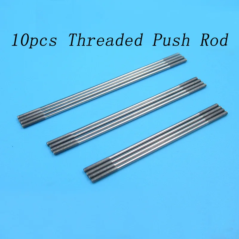 

10PCS M2 Tail Push Rod L 25-300mm Pull Rod End Thread L10mm Connection Rod Shaft Servo Linkage Axle for RC Aircraft Boat Parts