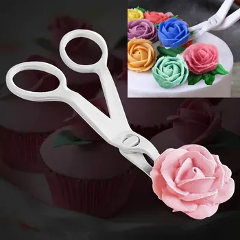 

Cake Decorating Tools Plastic Scissors Cream Flower Transfer Tool Flower Tray Kitchen Baking Accessories Dessert Cake Decor