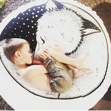 INS New 1pc Baby Play Mat For Newborns Developing Rug Puzzle Mat Kids Animals Fox Cartoon Carpet Blanket Girls Boy Toys Dropship