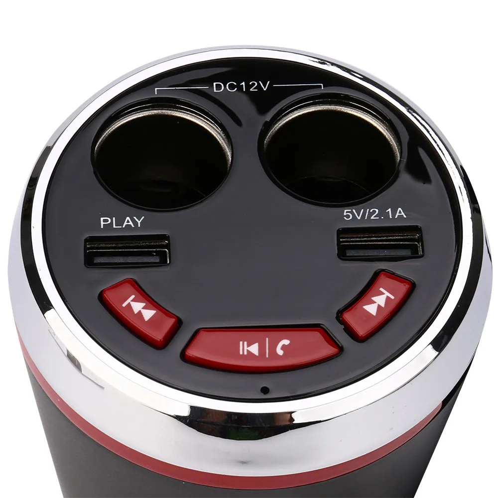 Bluetooth Светодиодный автомобильного прикуривателя комплект MP3 плеер Динамик 2 Порты и разъёмы USB Зарядное устройство RD зарядных порта usb для автомобиля Зарядное устройство прикуриватель адаптер Qi C N