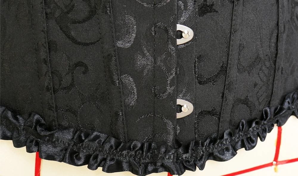 Стимпанк парча бюстье корсет овербюст для женщин корсет для похудения готическая одежда белье размера плюс S-6XL корсеты и бюстье