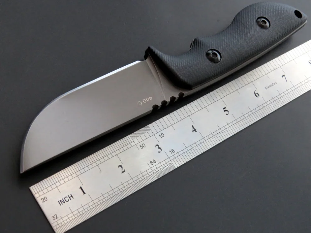 Eafengrow EF23 440C титановая поверхность G10 ручка нож с фиксированным лезвием Открытый